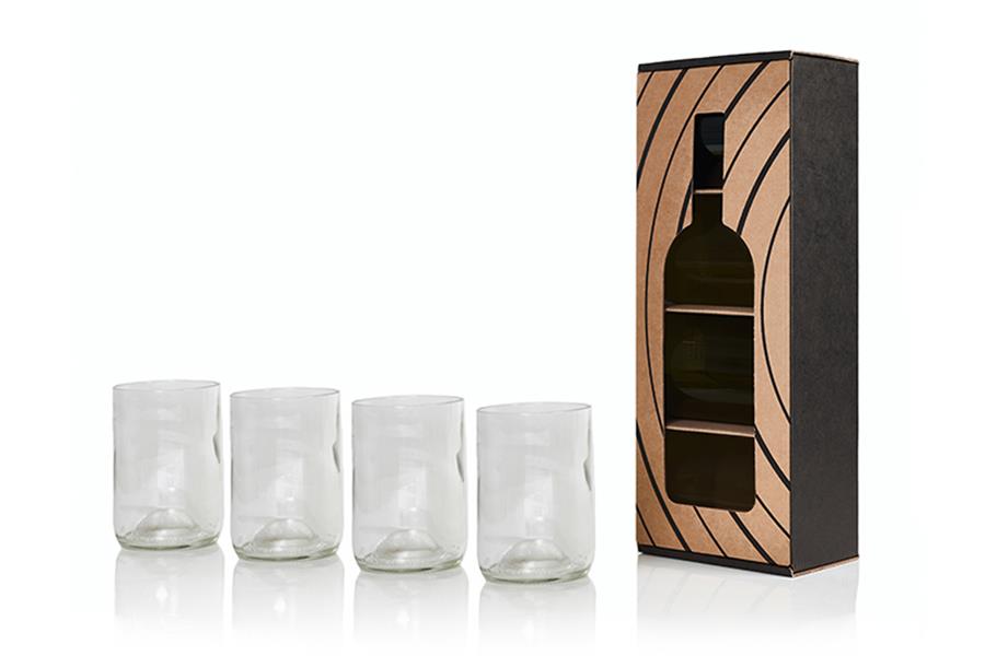 4 Rebottled glazen Doorschijnend Glazen Webshop